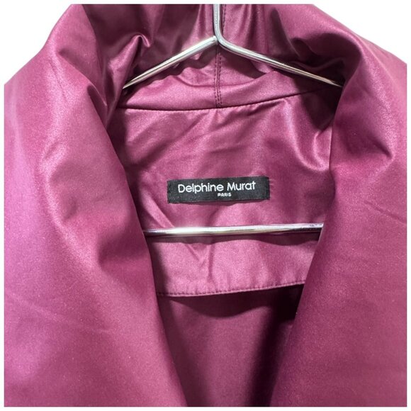 DELPHINE MURAT - BURGUNDY ULTRA LIGHT TRENCH - XS - Picture 3 of 3